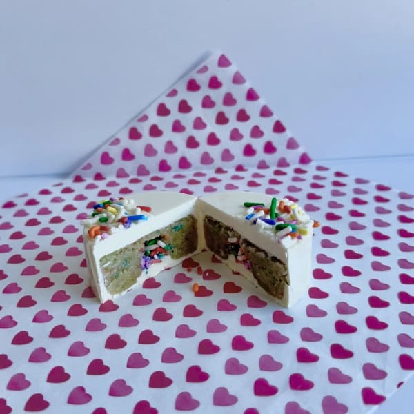 Funfetti - cheerful vanilla cake bursting with sprinkles