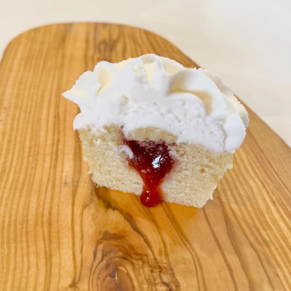Vanilla - classic vanilla cupcake topped with smooth, creamy frosting