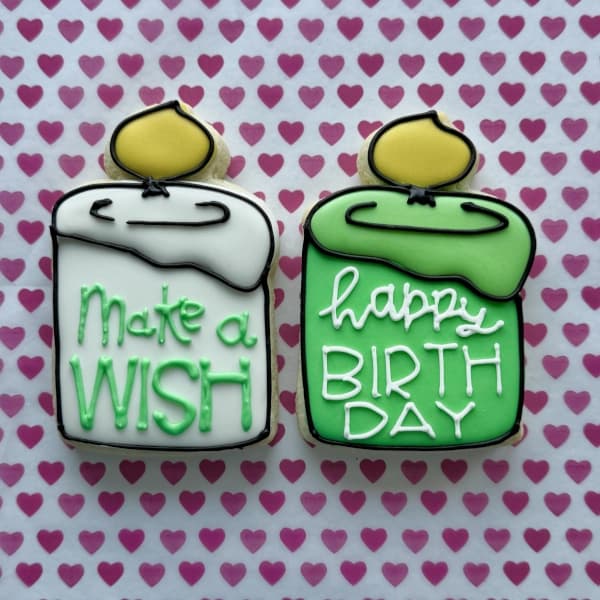 Birthday candle sugar cookies